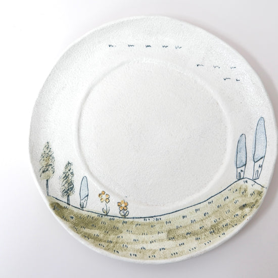 Artist Hapun Pottery 25cm Plate (House Blue)