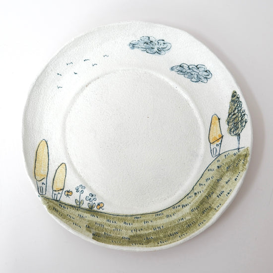 Artist Hapun Pottery 25cm Plate (House Yellow)