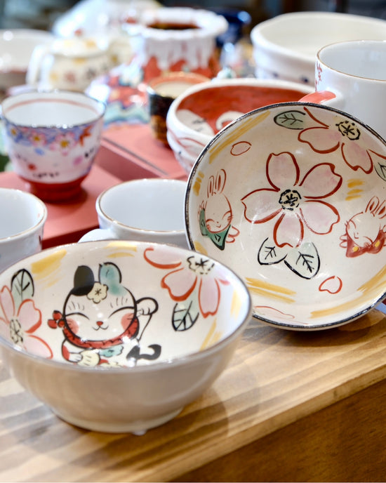 Yudachi Gama Bunny/Kitty Rice Bowl (Gift Box)