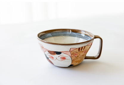 Hasami ware Kitty Soup Cup L 500ml