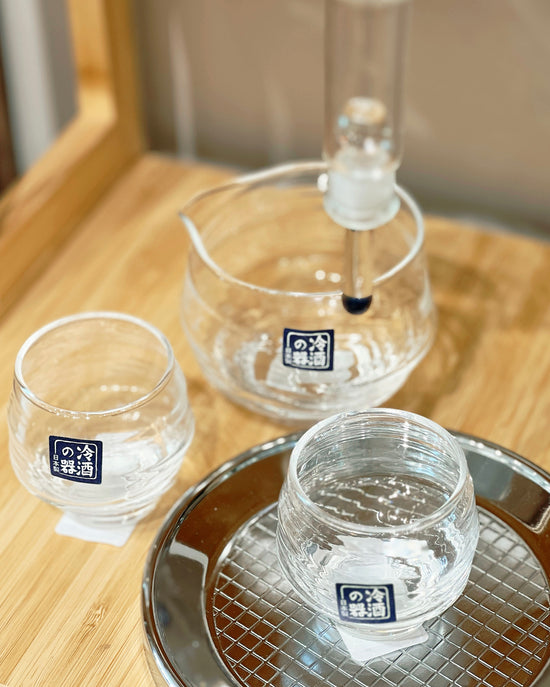 Toyo sasaki Clear Glass Sake bottle/cup