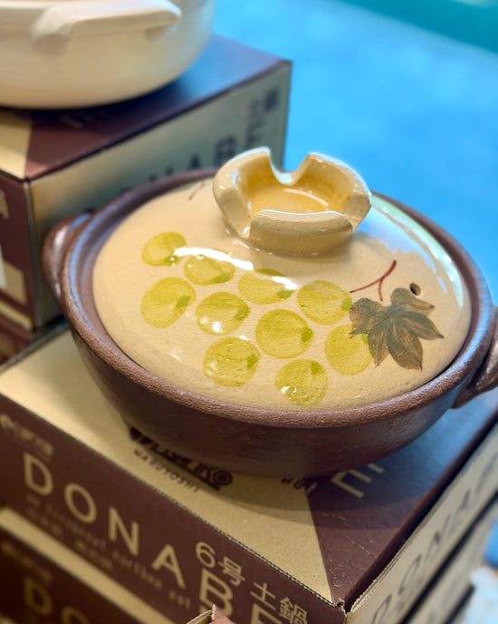 Banko ware Green Grape 0.9L Donabe Pot 6 size(Gift Box)
