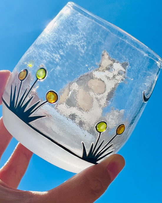 Japan Artist 極楽寺がらす工房 Liuli Kitty 300ml Cup（Gift Box）