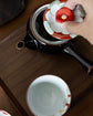 Arita ware Red Camellia Teapot set(Wooden Box)