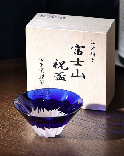 Tajima Fuji Sake Cup Single 55ml(Wooden Box)