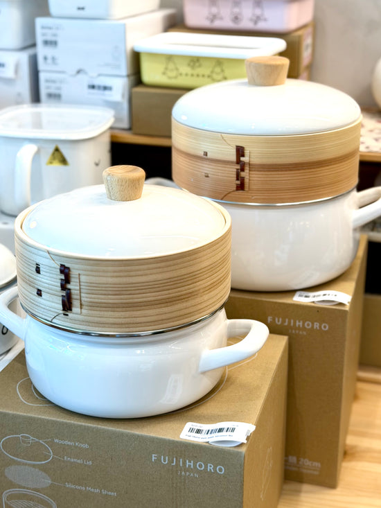 Fuji Horo pot with Steamer Basket 18cm/20cm(Gift Box)
