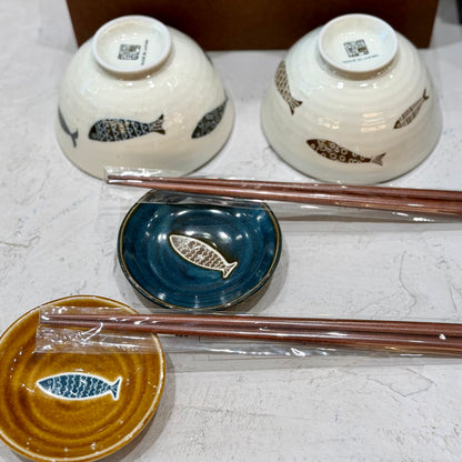 Mino ware M-mode Fish Series