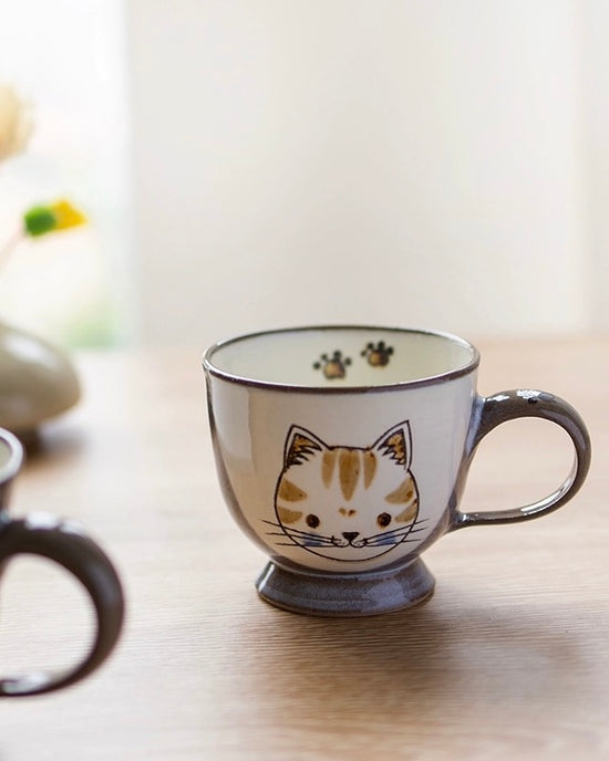 Koishiwara Ware Mug Kitty/Fish(Gift Box)