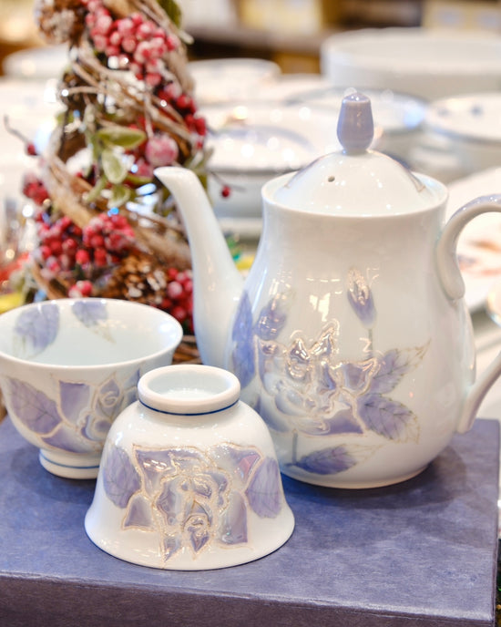 Arita ware Pearls Purple Teapot Set(Gift Box)
