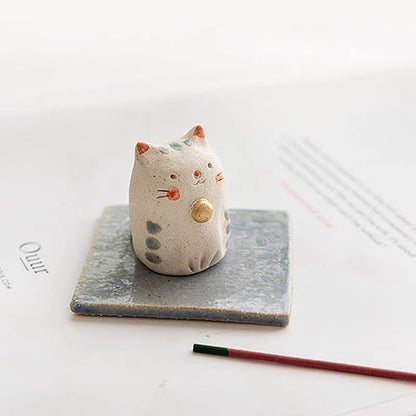 Seto Ware Cute Animal Incense Holder(Gift Box)