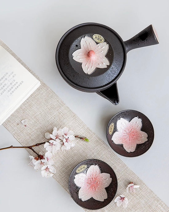 Arita ware Sakura Teapot Set(Wooden Box)