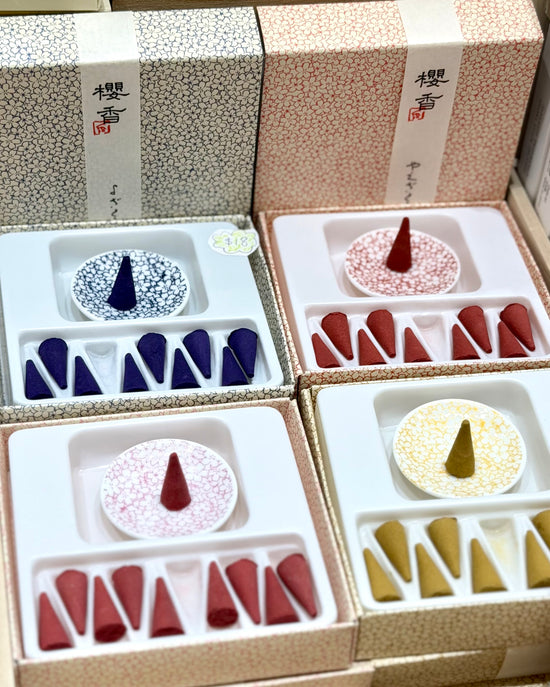 Kousaido Kyoto Sakura Incense with Holder(Gift Box)