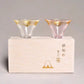 Toyo-Sasaki Fuji Golden Pair Sake Cups(Wooden Box)