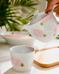 Arita ware Peach Teapot Cups Set(Wooden box)