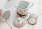 Arita ware Peach Teapot Cups Set(Wooden box)