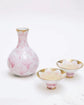 Arita Ware Pink Gold Peony Sake Set