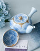 Arita Ware Blue Gold Peony Teapot Set (Wooden Box)