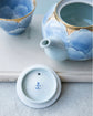 Arita Ware Blue Gold Peony Teapot Set (Wooden Box)