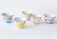 Arita ware 5pcs Peony Tea Cups(Wooden Box)