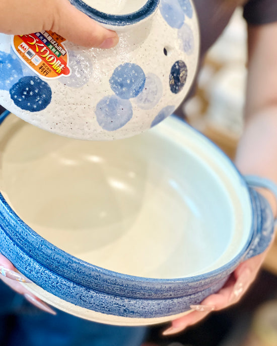 Banko ware Blue 1.5L Donabe Pot 7 size(Gift Box)