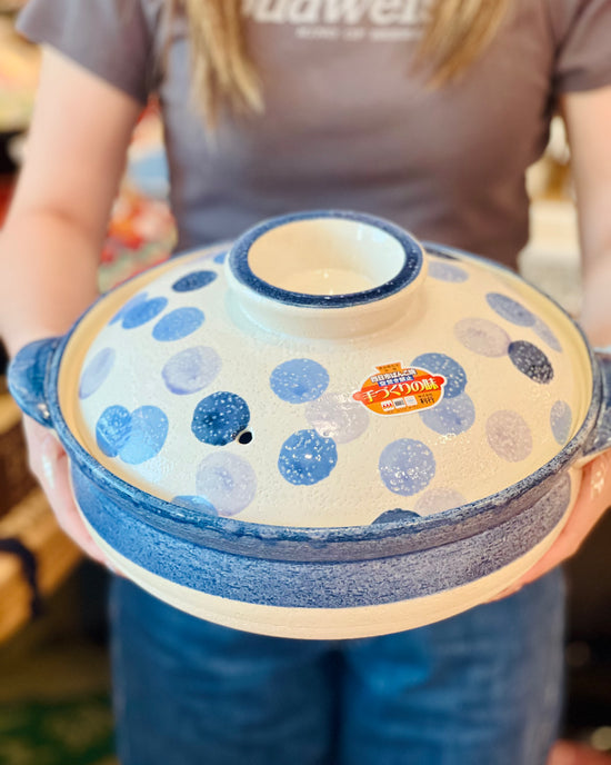 Banko ware Blue 3.4L Donabe Pot 9 size(Gift Box)