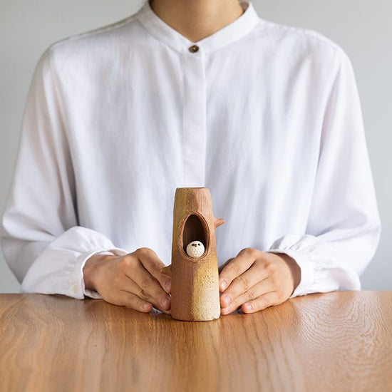 Shigaraki S Owl Flower Vase(Gift Box)