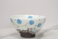 Artist 福田百惠 11cm Rice Bowl Light Blue Rose