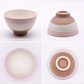 Mino Ware 11.5cm Blue/Pink Rice Bowl