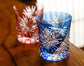 Kagami Crystal ｢江戸菊｣ Pair Whisky Glasses(Wooden Box)