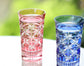 Kagami Crystal ｢星繋ぎ紋｣ Pair Sake Glasses(Wooden Box)