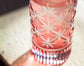 Kagami Crystal ｢星繋ぎ紋｣ Pair Sake Glasses(Wooden Box)
