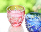 Kagami Crystal ｢星芒｣ Pair Sake Glasses(Wooden Box)