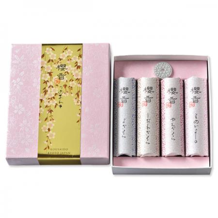 Japan Kousaido Sakura 4types with Stand(Gift Box)