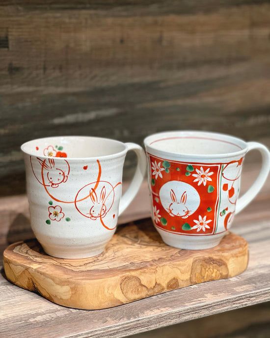 Mino ware Bunny Cup pair set(Gift Box)