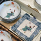 Kutani ware Handmade Kimono Girl Plate 5pcs set(Gift Box)