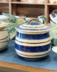 Seto ware White/Blue Hand Draw Steamed Bowl