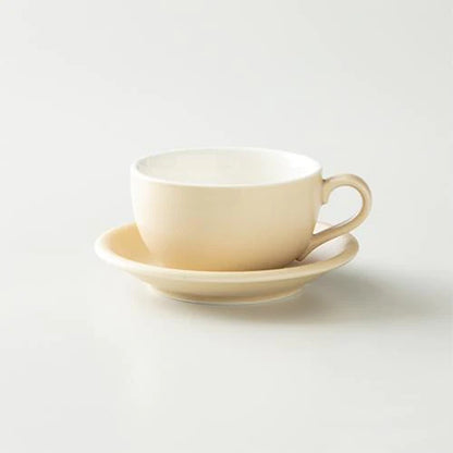 Japan Origami 8oz Latte Coffee Cup Saucer Set（Frosted）(Gift Box)