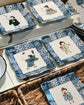 Kutani ware Handmade Kimono Girl Plate 5pcs set(Gift Box)