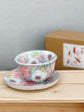 Yuzuriha Flower tea cup saucer set 色彩花(Gift Box)