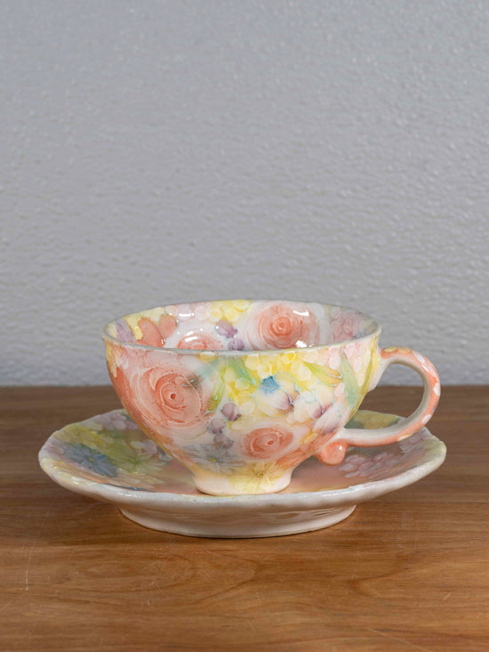 Yuzuriha Flower coffee cup set 平安雅花(Gift box)