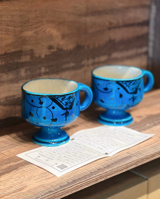 Zoho Artist Blue Glaze Goblet(Gift Box)
