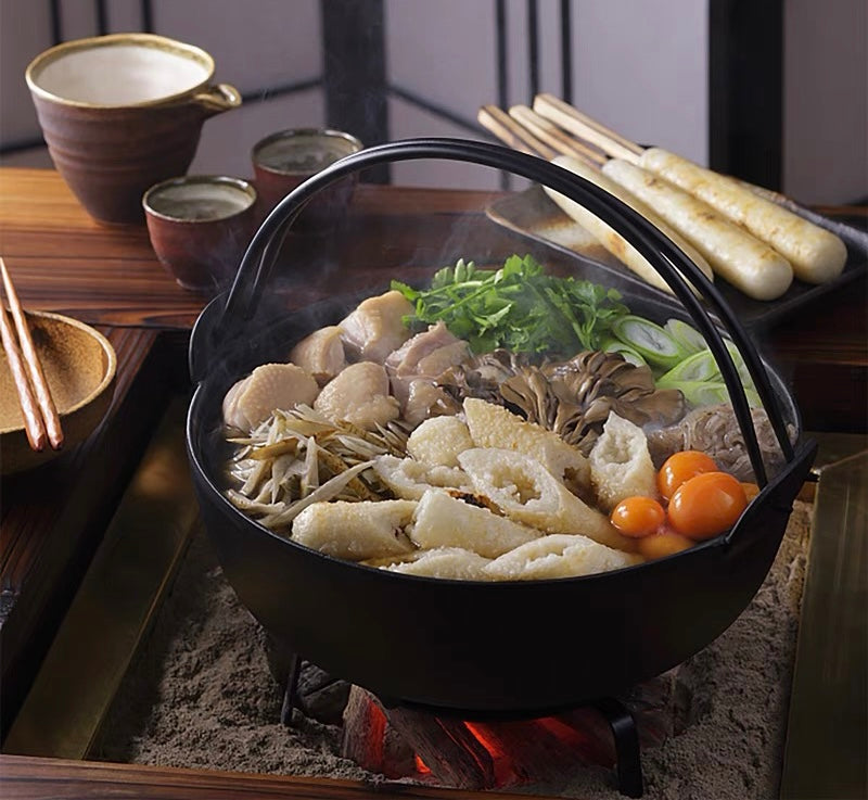 Iwachu Sukiyaki Pot Large Size Japanese Cast Iron Pan 26cm – Japanese Taste