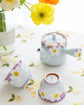 Arita ware Purple Flower Teacup Set(Wooden Box)