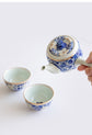 Arita ware Blue Arabesque Teapot set(Wooden Box）