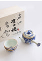 Arita ware Blue Arabesque Teapot set(Wooden Box）