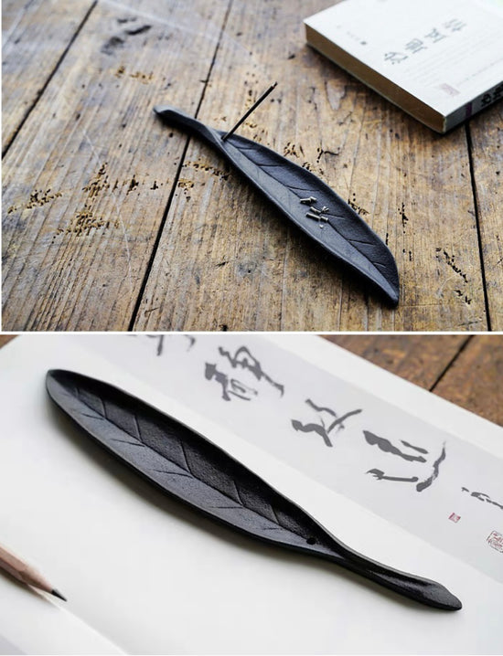 Iwachu Iron Leaf Incense Holder(Gift Box)