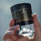 Edo Glass Fuji Coloring Sake Cup 85ml(Wooden Box)