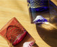 Edo Glass Fuji Coloring Sake Cup 85ml(Wooden Box)