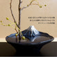 Japan Ginga-do Fuji Flower Vase Plate(Gift Box)